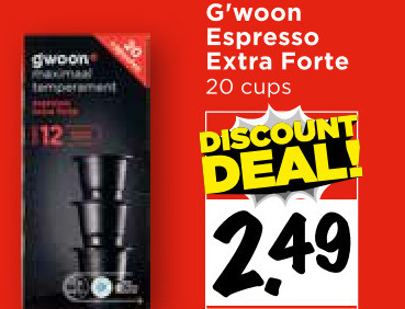 Gwoon   koffiecups folder aanbieding bij  Vomar - details