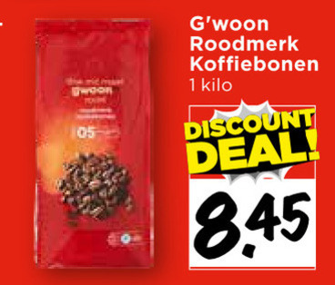 Gwoon   koffiebonen folder aanbieding bij  Vomar - details