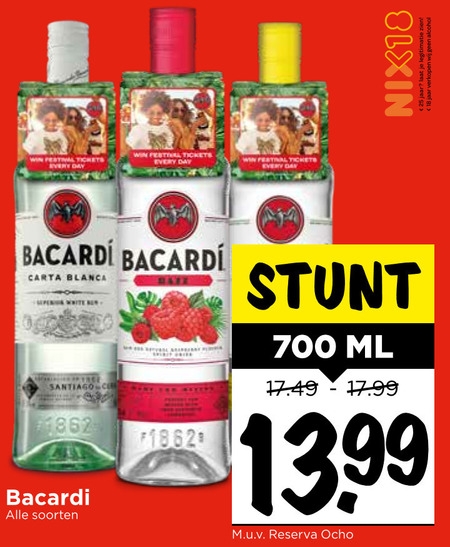 Bacardi   rum folder aanbieding bij  Vomar - details