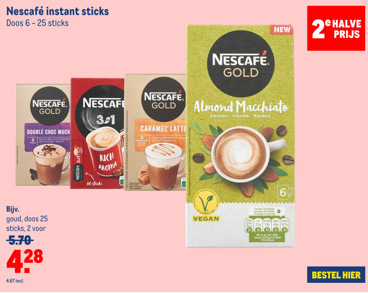 Nescafe   oploskoffie folder aanbieding bij  Makro - details