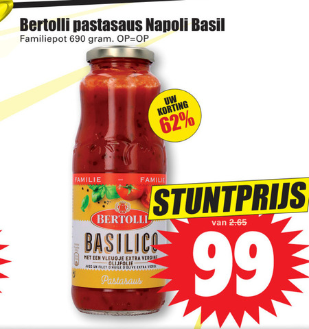 Bertolli   pastasaus folder aanbieding bij  Dirk - details