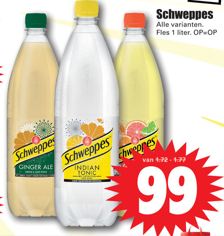 Schweppes   frisdrank folder aanbieding bij  Dirk - details