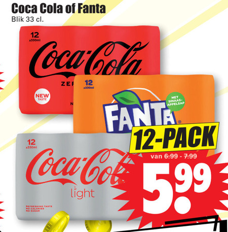 Fanta   frisdrank, cola folder aanbieding bij  Dirk - details