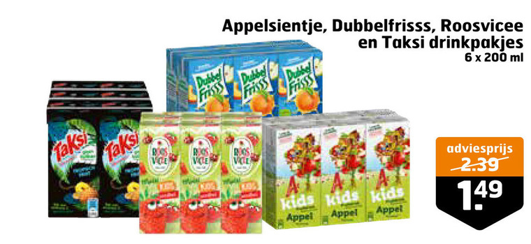 Taksi   fruitdrank folder aanbieding bij  Trekpleister - details