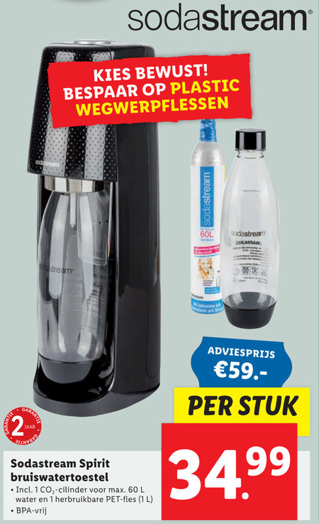 Sodastream frisdrankautomaat folder aanbieding bij Lidl - details