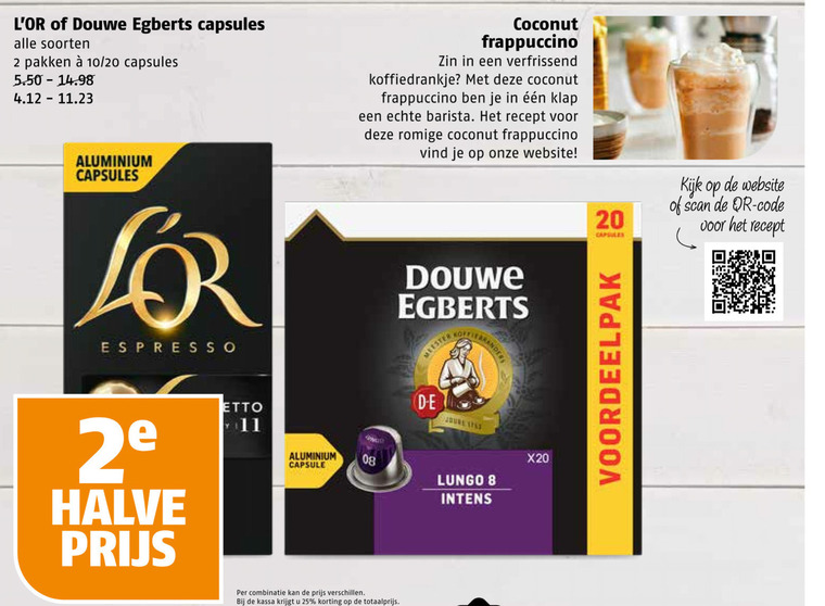 Douwe Egberts   koffiecups folder aanbieding bij  Poiesz - details