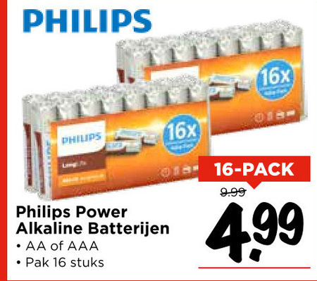 Philips   batterij folder aanbieding bij  Vomar - details