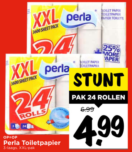 Perla   toiletpapier folder aanbieding bij  Vomar - details