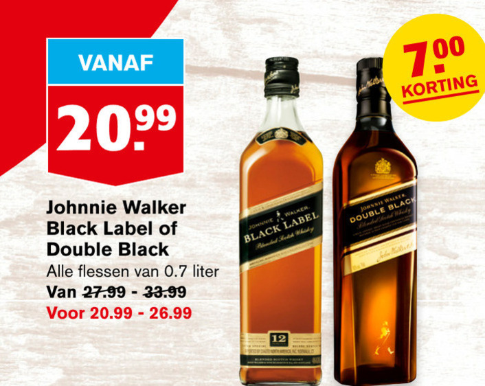 Johnnie Walker   whisky folder aanbieding bij  Hoogvliet - details