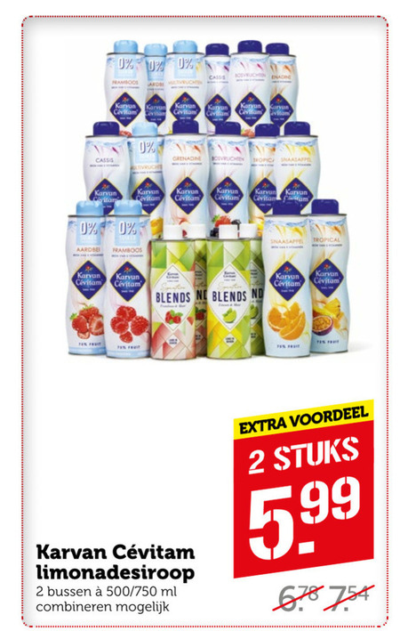 Karvan Cevitam   limonadesiroop folder aanbieding bij  Coop - details