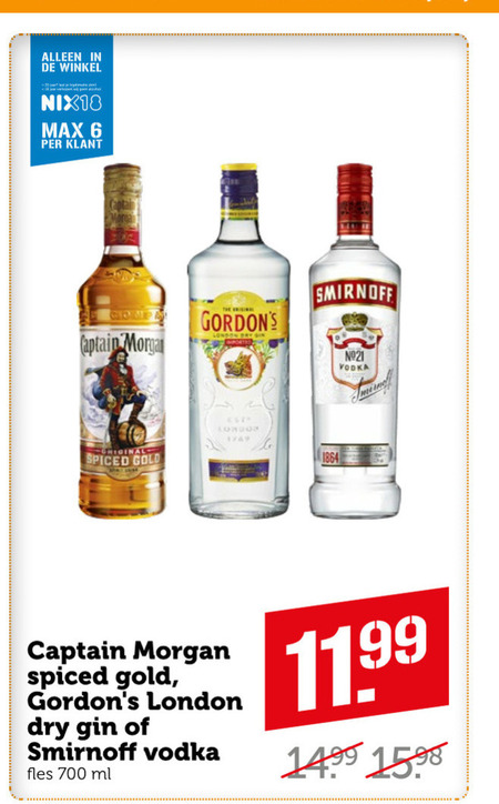 Captain Morgan   rum, wodka folder aanbieding bij  Coop - details