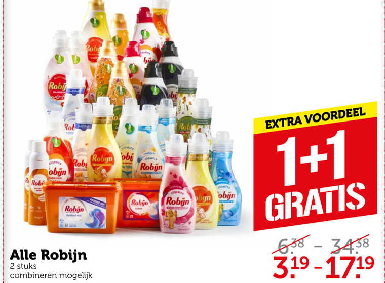 Robijn   wasmiddel folder aanbieding bij  Coop - details