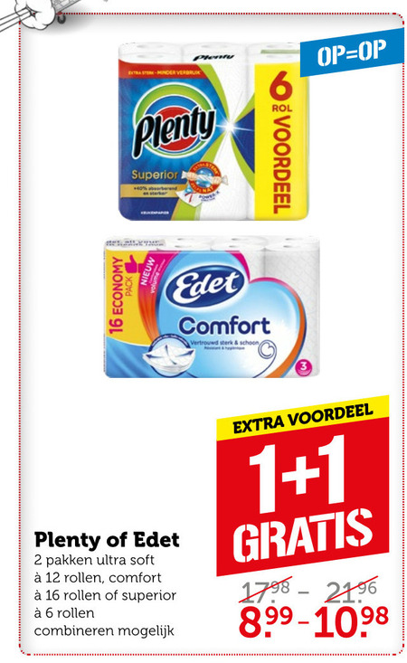 Plenty   toiletpapier, keukenpapier folder aanbieding bij  Coop - details