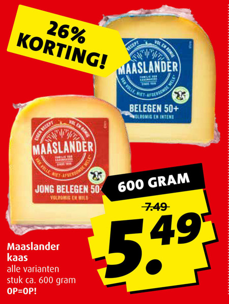 Maaslander   kaas folder aanbieding bij  Boni - details