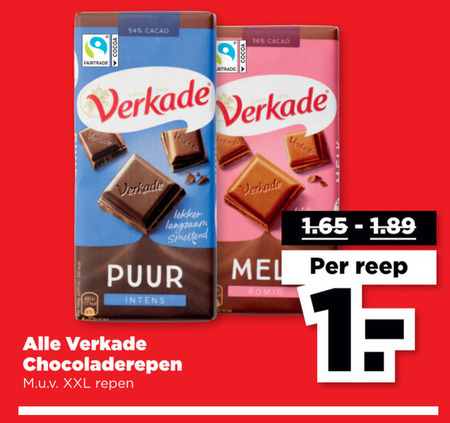 Verkade   chocolade folder aanbieding bij  Plus - details