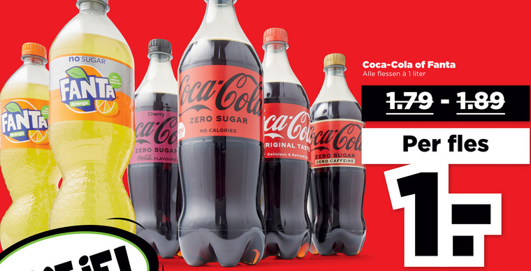 Coca-Cola   frisdrank, cola folder aanbieding bij  Plus - details