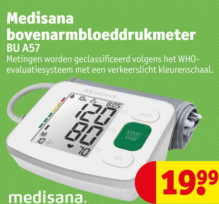 Medisana   bloeddrukmeter folder aanbieding bij  Kruidvat - details