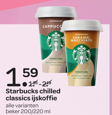 Starbucks   ijskoffie folder aanbieding bij  Spar - details