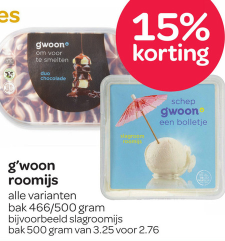 Gwoon   roomijs folder aanbieding bij  Spar - details