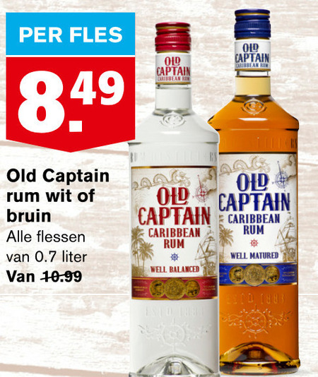 Old Captain   rum folder aanbieding bij  Hoogvliet - details