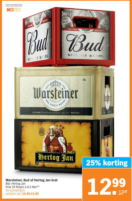 Hertog Jan   krat bier folder aanbieding bij  Albert Heijn - details