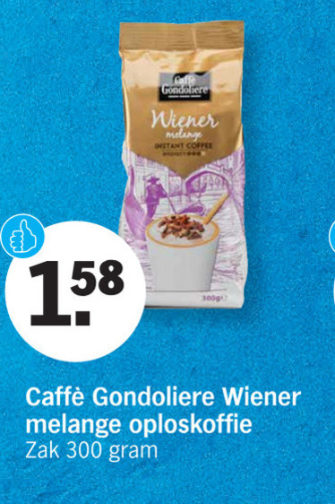 Caffe Gondoliere   oploskoffie folder aanbieding bij  Albert Heijn - details