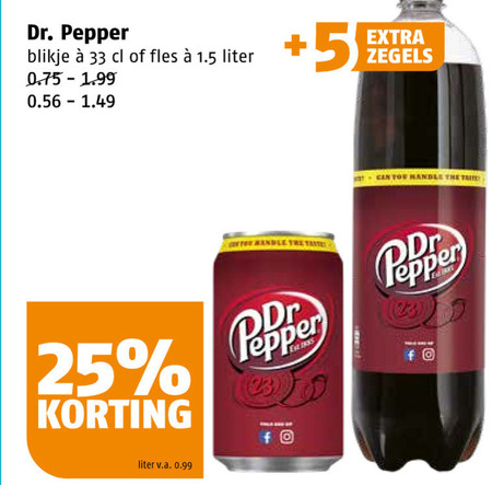 Dr Pepper   cola folder aanbieding bij  Poiesz - details