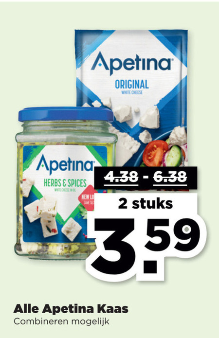 Apetina   thee folder aanbieding bij  Plus - details