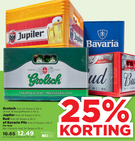 Bud   krat bier folder aanbieding bij  Plus - details