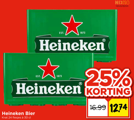 Heineken   krat bier folder aanbieding bij  Vomar - details