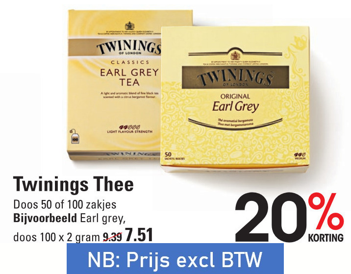 Twinings   thee folder aanbieding bij  Sligro - details