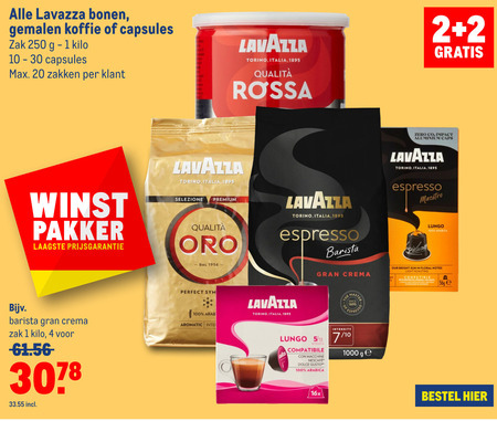 Lavazza   koffie, koffiecups folder aanbieding bij  Makro - details