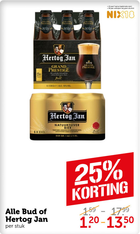 Bud   blikje bier, speciaalbier folder aanbieding bij  Coop - details