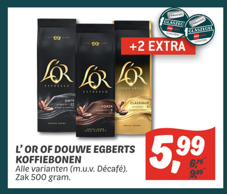 Douwe Egberts L Or   koffiebonen folder aanbieding bij  Dekamarkt - details