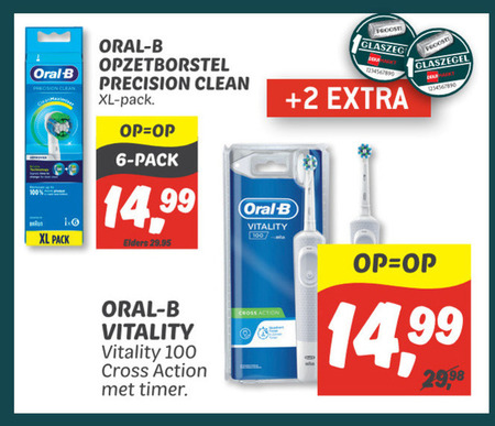 Braun Oral-B   electrische tandenborstel, opzetborstel folder aanbieding bij  Dekamarkt - details