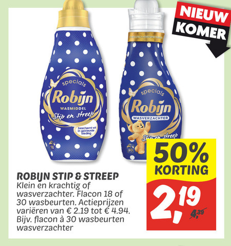 Robijn   wasmiddel, wasverzachter folder aanbieding bij  Dekamarkt - details