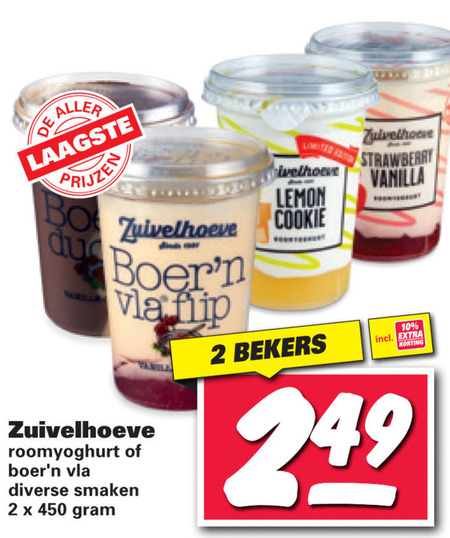 Zuivelhoeve   vla, vruchtenyoghurt folder aanbieding bij  Nettorama - details