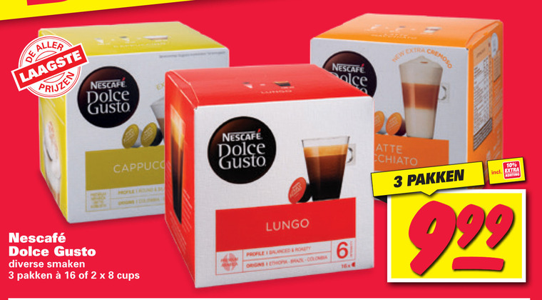 Nescafe   dolce gusto capsules folder aanbieding bij  Nettorama - details