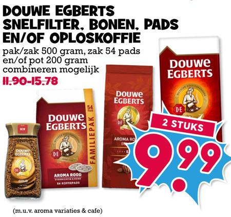 Douwe Egberts   koffiepad, koffiebonen folder aanbieding bij  Boons Markt - details