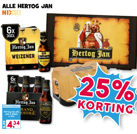 Hertog Jan   blikje bier, krat bier folder aanbieding bij  Boons Markt - details