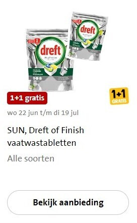 Sun   vaatwasmiddel folder aanbieding bij  Jumbo - details