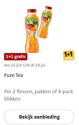 Fuze Tea   ice tea folder aanbieding bij  Jumbo - details