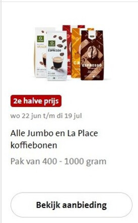 La Place   koffiebonen folder aanbieding bij  Jumbo - details