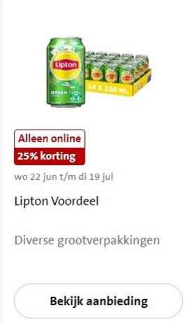 Lipton   ice tea folder aanbieding bij  Jumbo - details