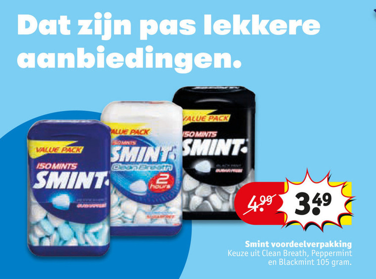 Smint   kauwgom folder aanbieding bij  Kruidvat - details