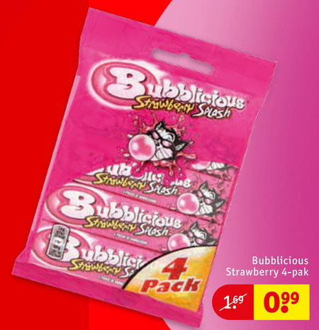 Bubblicious   kauwgom folder aanbieding bij  Kruidvat - details