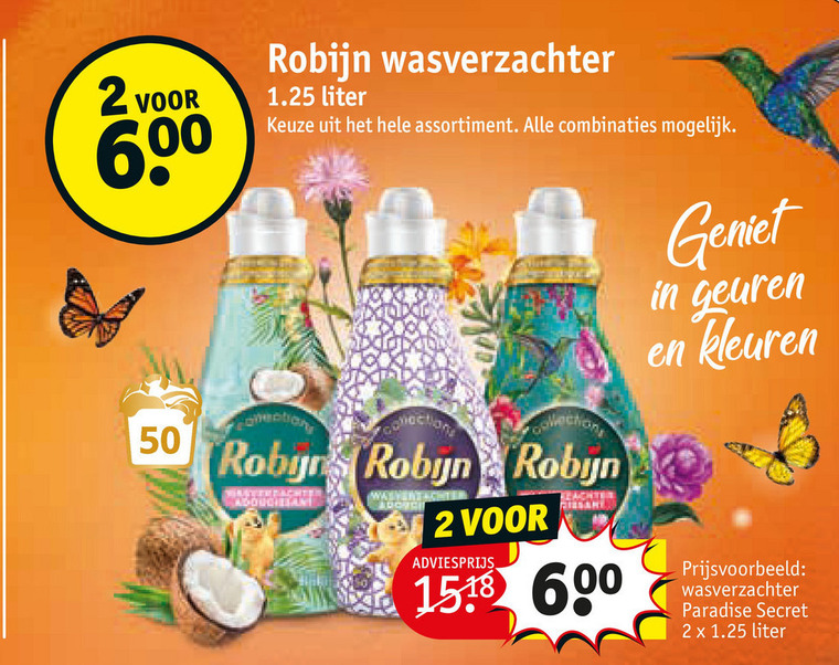 Robijn   wasverzachter folder aanbieding bij  Kruidvat - details