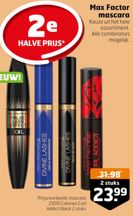 Max Factor   mascara folder aanbieding bij  Trekpleister - details