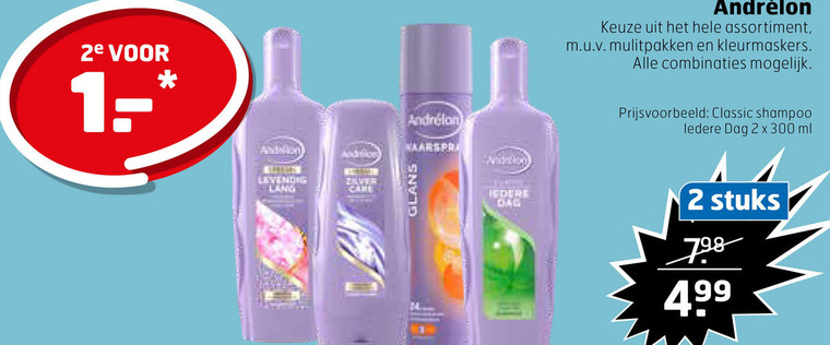 Andrelon   shampoo, droogshampoo folder aanbieding bij  Trekpleister - details