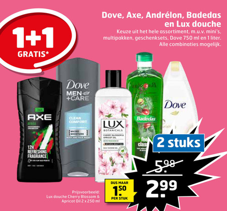 Axe   douchegel folder aanbieding bij  Trekpleister - details